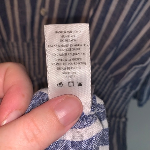 Rails Jasmine Parisian Blue Mini Linen Blend Dress L - Picture 4 of 16